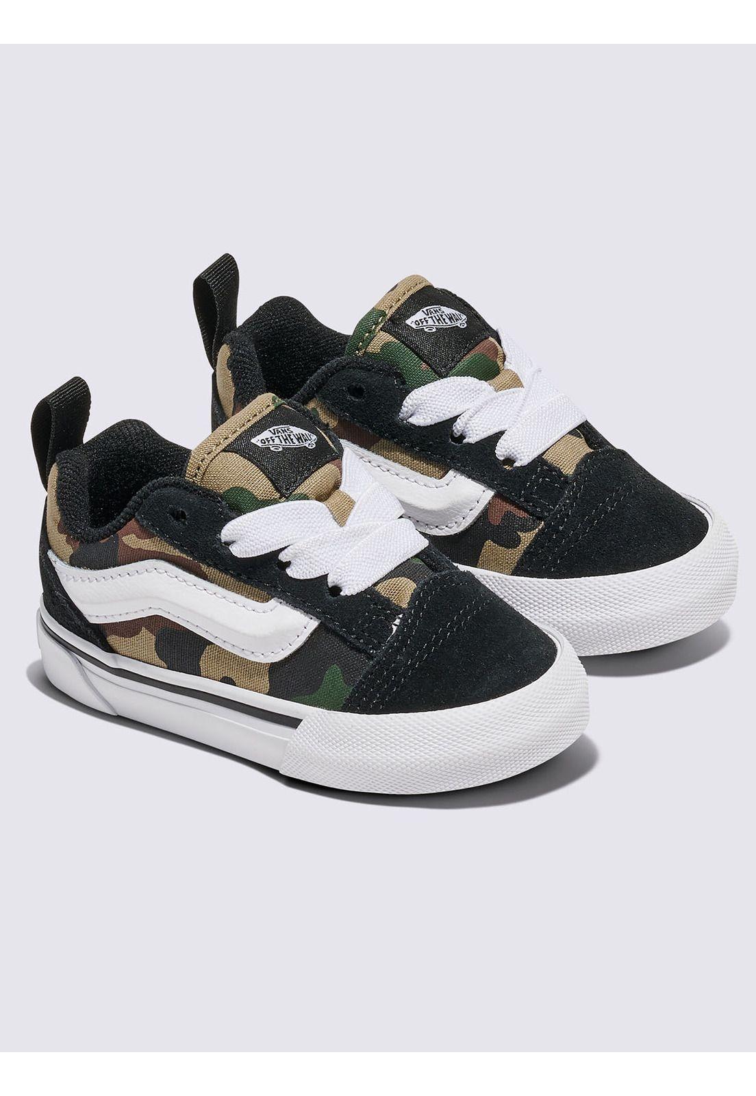 Zapatilla Niño Knu Skool Elastic La Negro Verde Vans-0