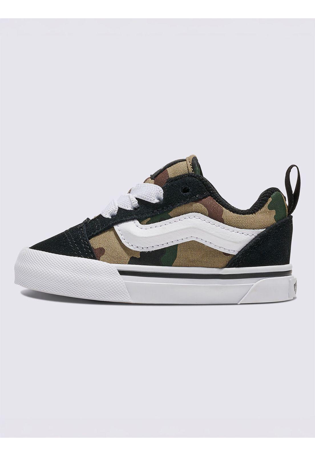 Zapatilla Niño Knu Skool Elastic La Negro Verde Vans-1