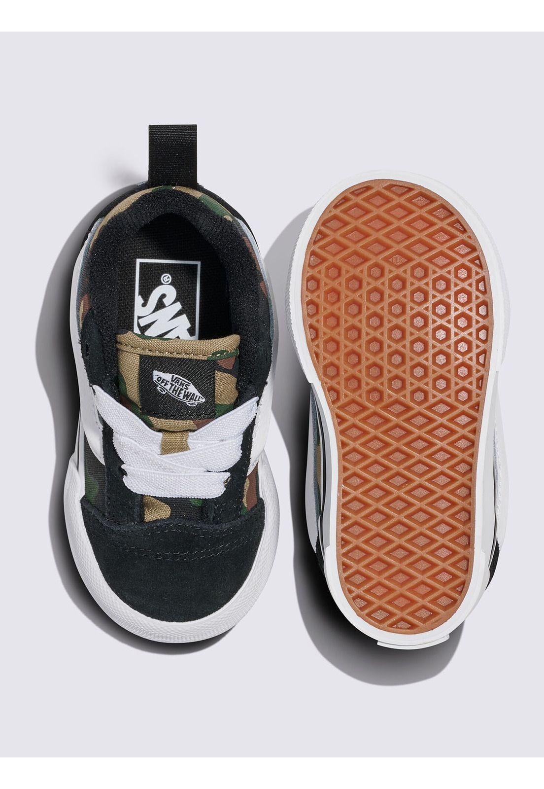 Zapatilla Niño Knu Skool Elastic La Negro Verde Vans-3