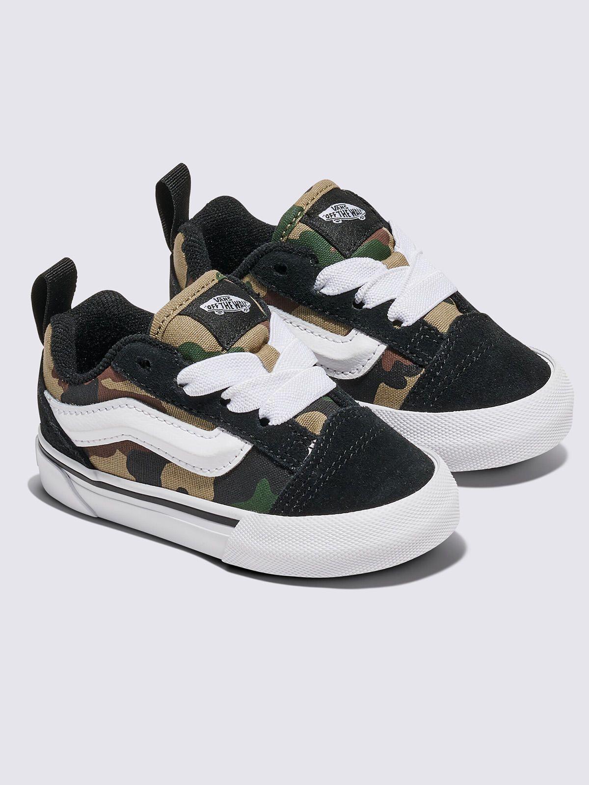 Zapatilla Niño Knu Skool Elastic La Negro Verde Vans-1