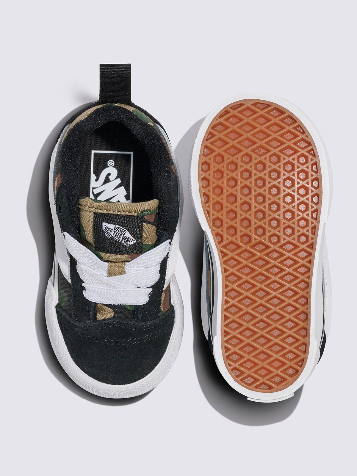 Zapatilla Niño Knu Skool Elastic La Negro Verde Vans-4