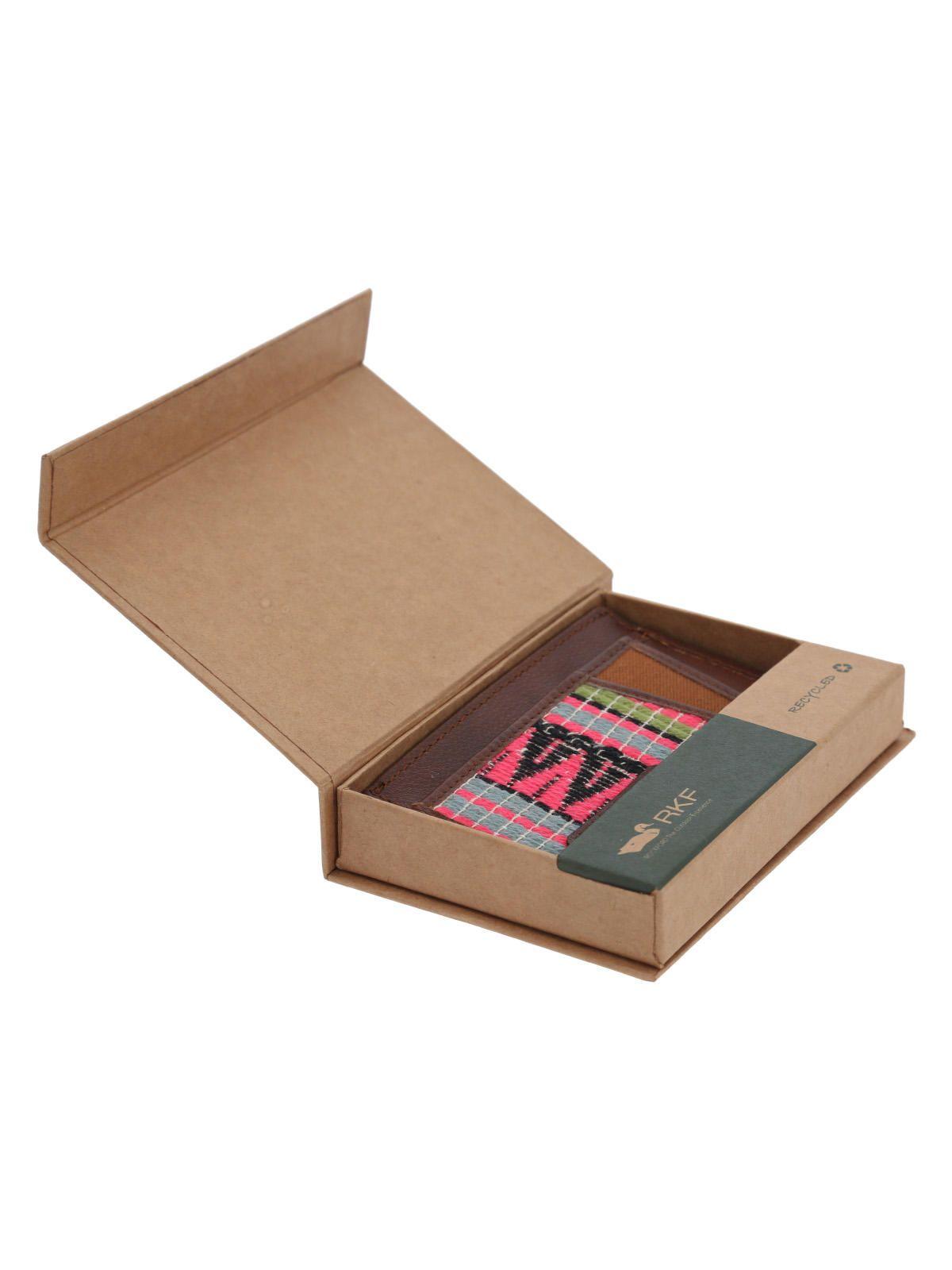 Tarjetero Cuero/Textil Mujer Sz Atzin Rosado-2