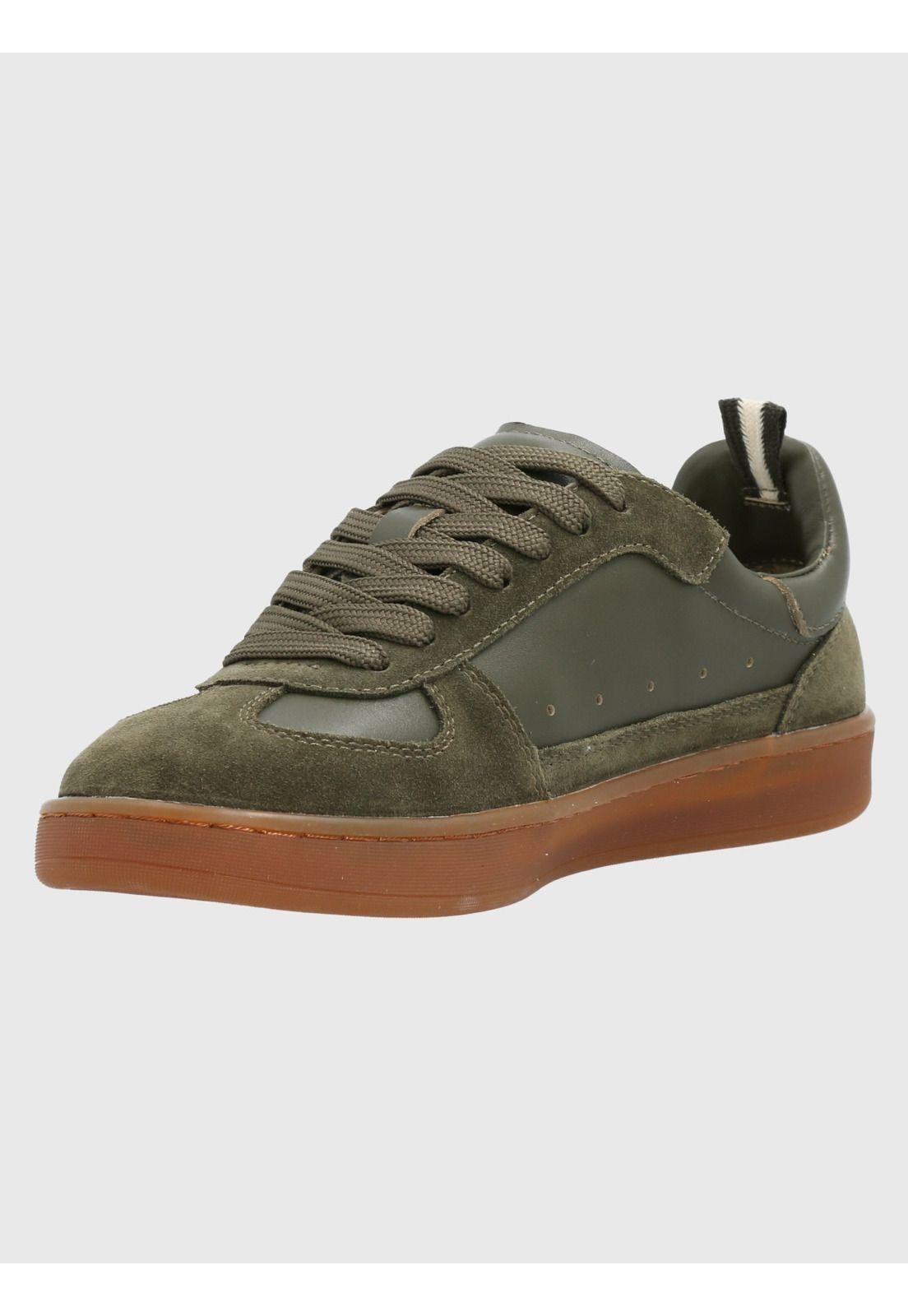 Zapatilla Cuero Mujer Dallas Verde-4