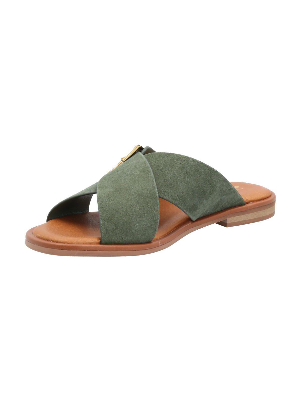 Sandalia Cuero Mujer Doha Verde-4