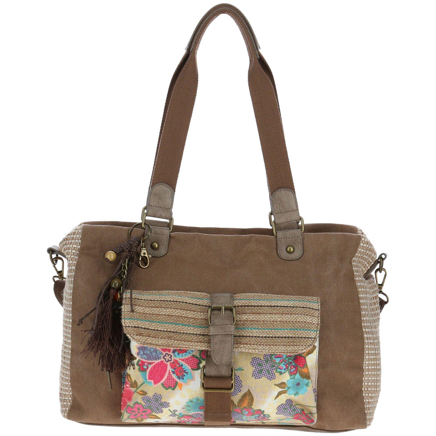 Cartera Textil/Pu Visby Bag Café Mujer Rockford-0