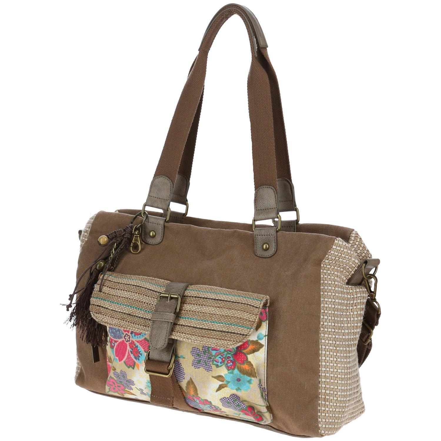 Cartera Textil/Pu Visby Bag Café Mujer Rockford-1