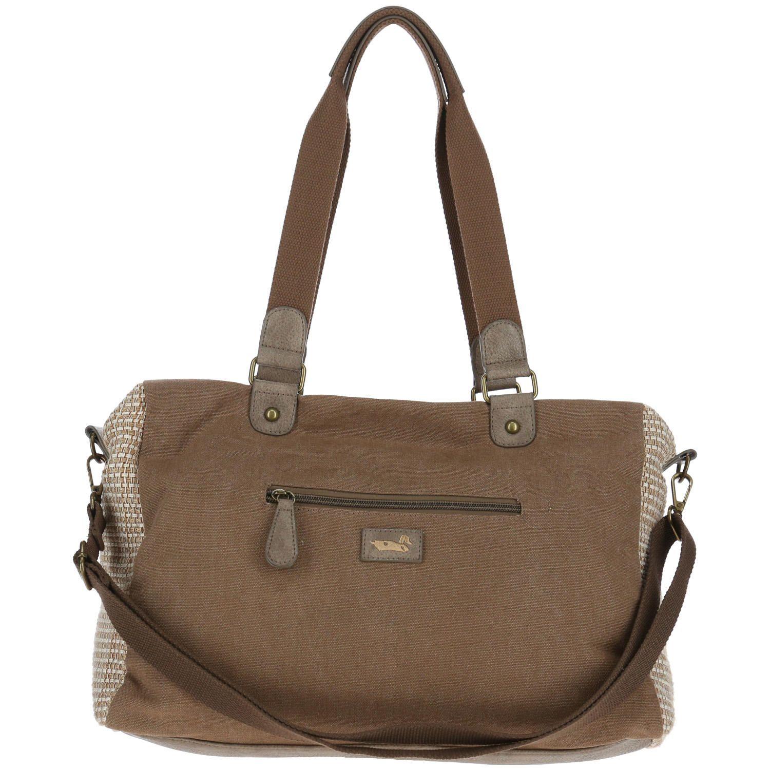 Cartera Textil/Pu Visby Bag Café Mujer Rockford-2