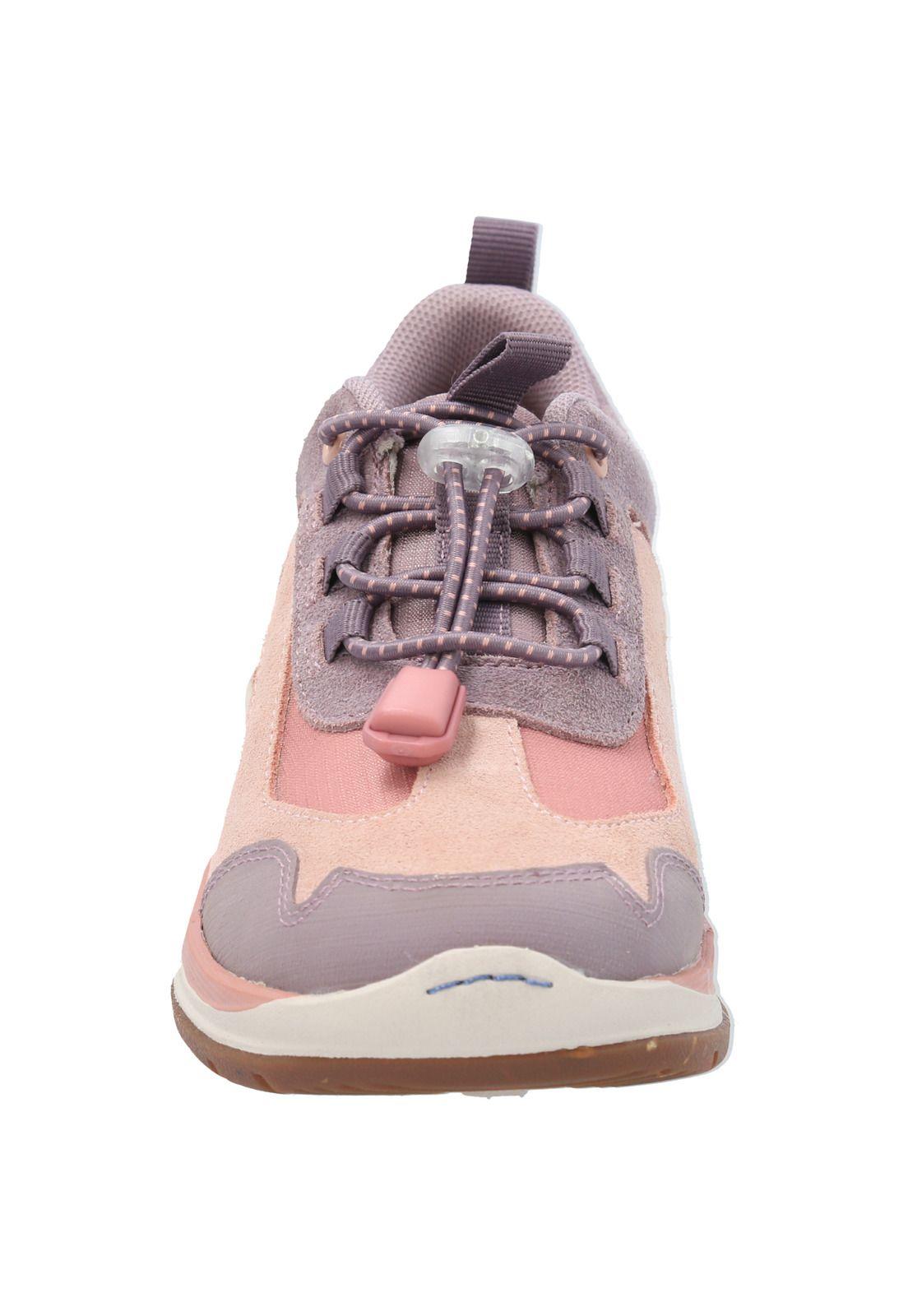 Zapatilla Cuero Niña Fastland Rosado-3