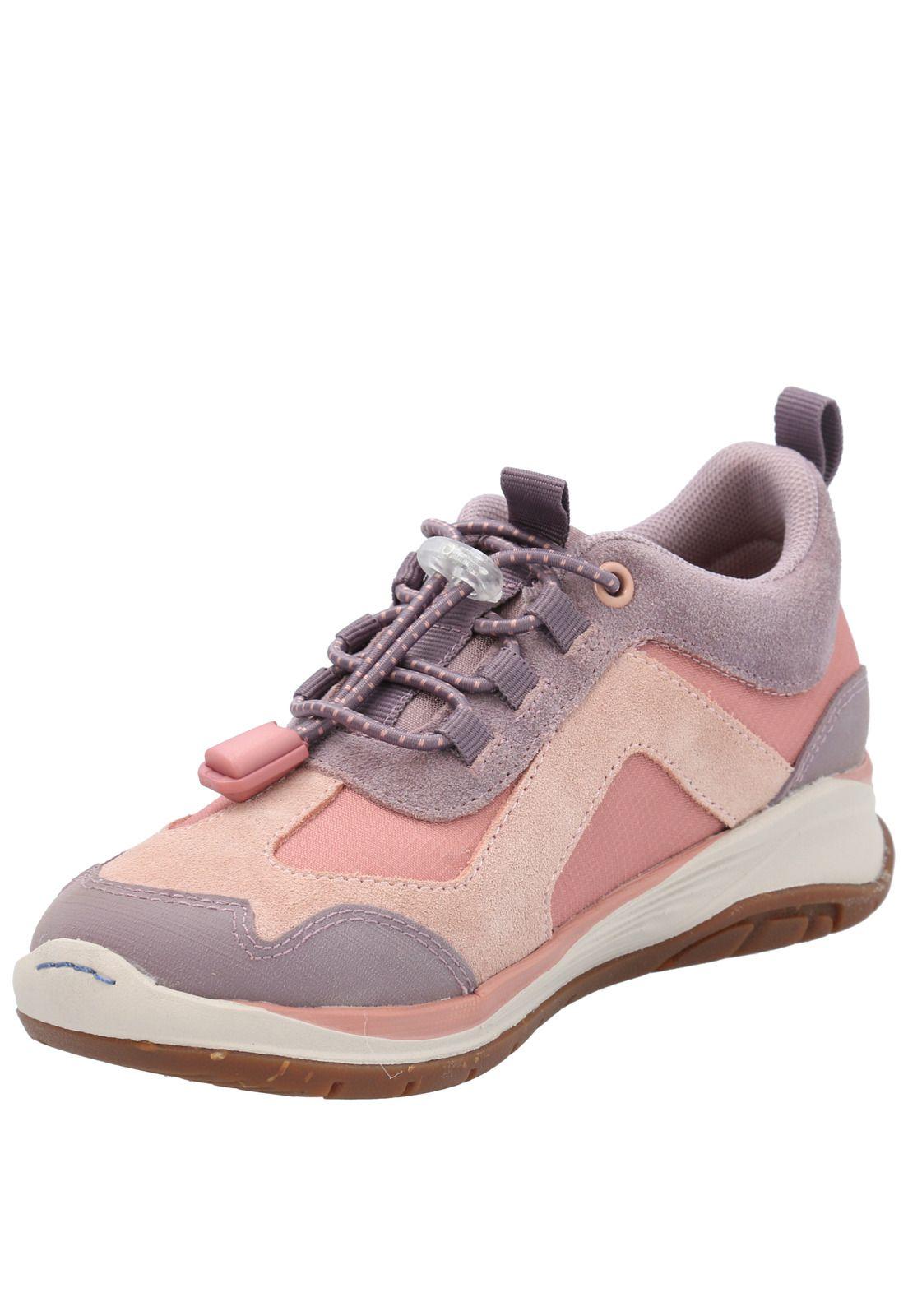 Zapatilla Cuero Niña Fastland Rosado-4