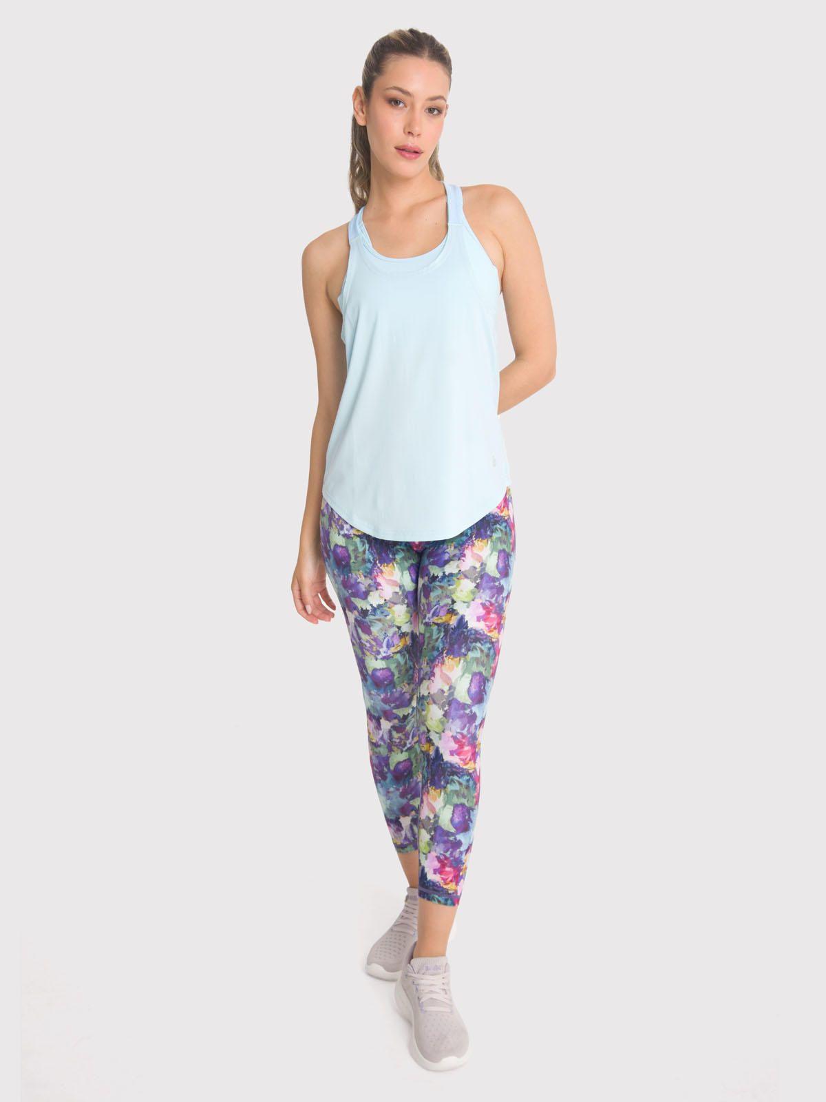Polera deportiva Mujer Training Tank Celeste-4