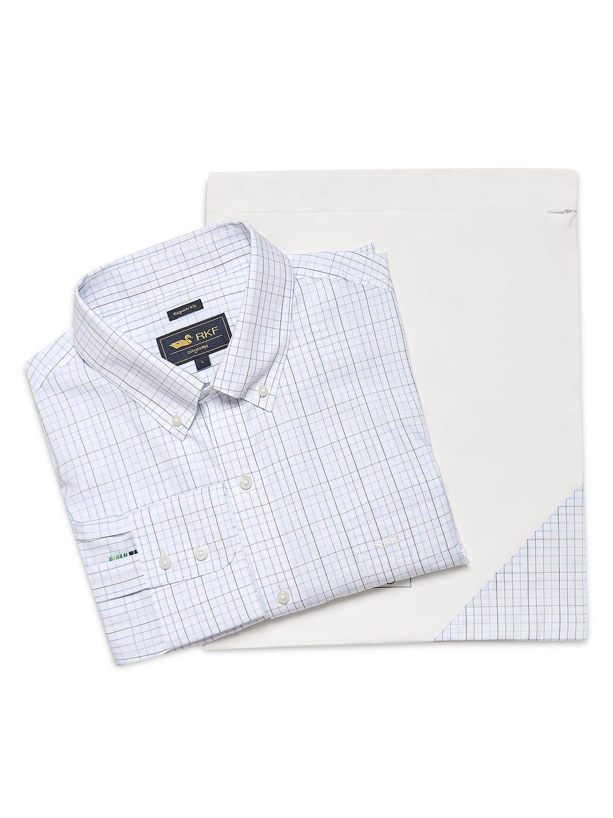 Camisa Libre de Arrugas Algodón Hombre Blanco-5
