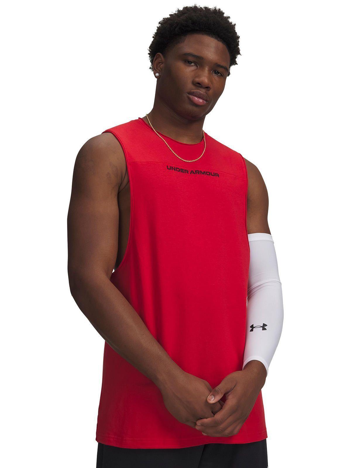 Polera S/M Hombre Hoops Training Tank Polera Rojo-0