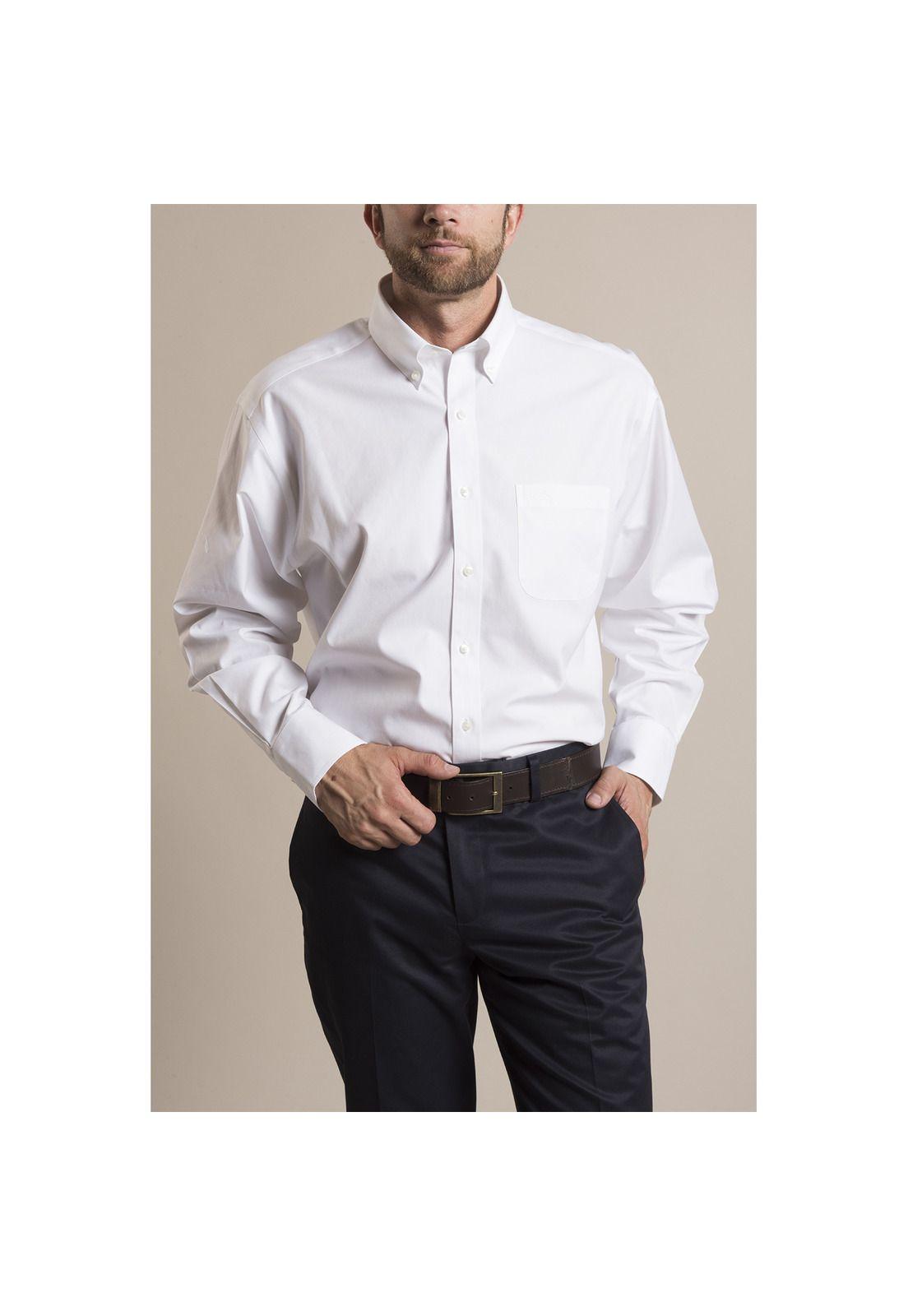 Camisa Libre de Arrugas Rockford Blanco-1