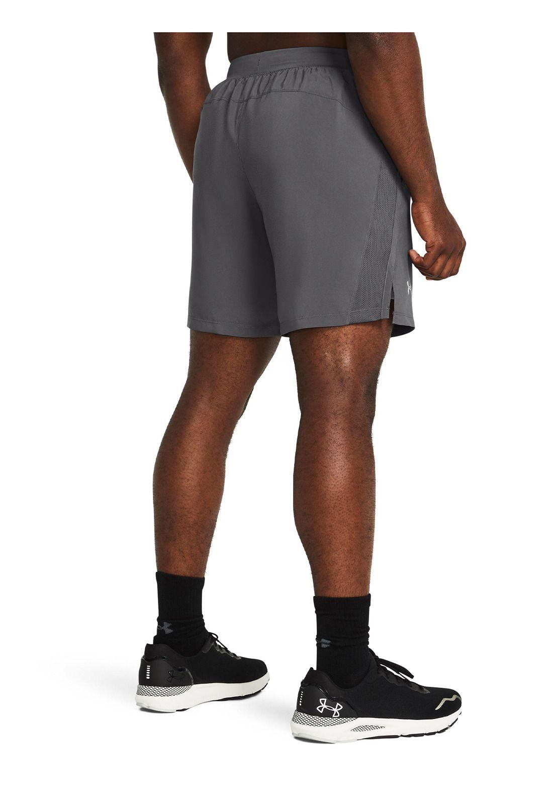 Shorts UA Launch de 7" para hombre Gris-4
