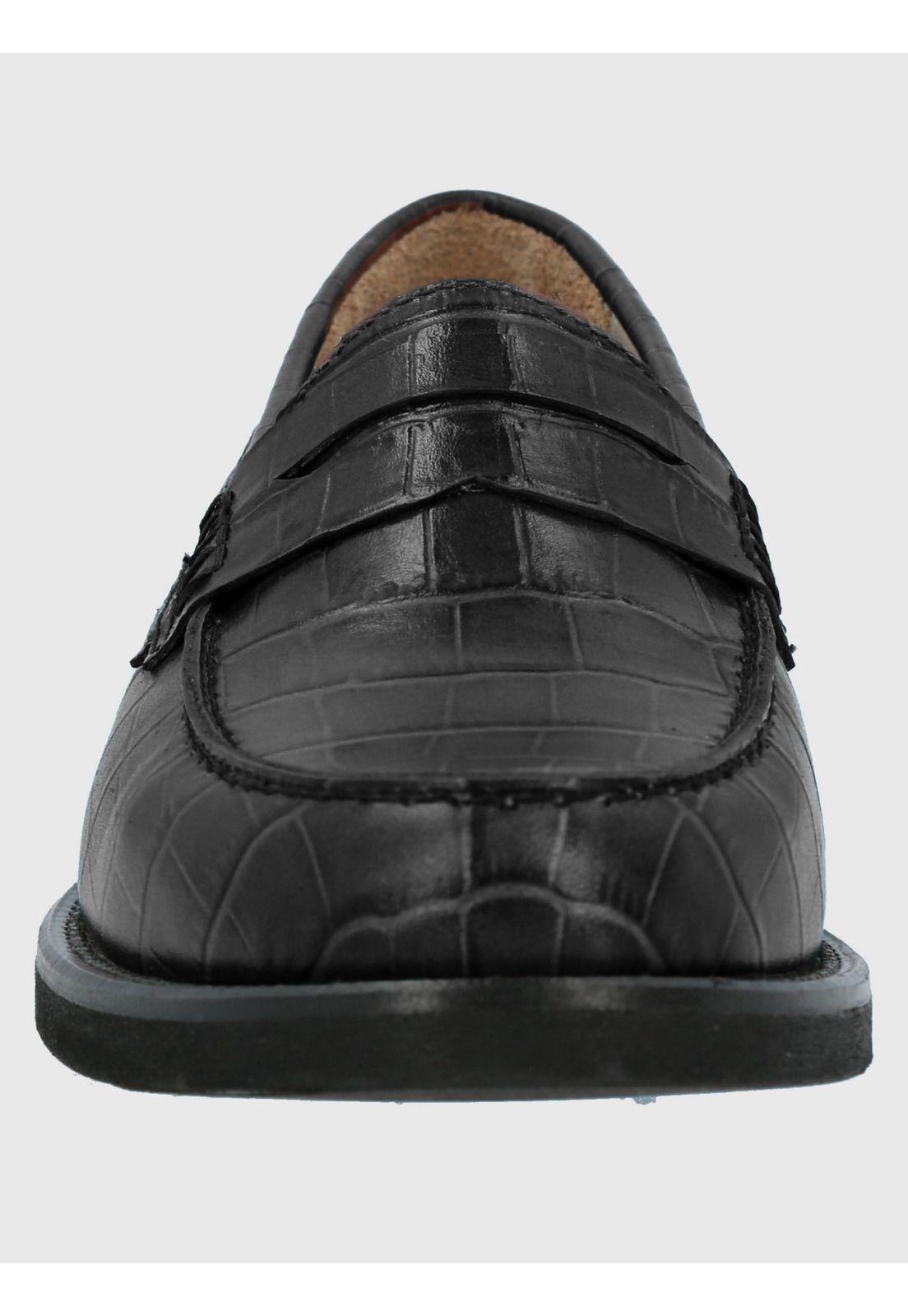 Mocasín Cuero Mujer Uma Negro-1