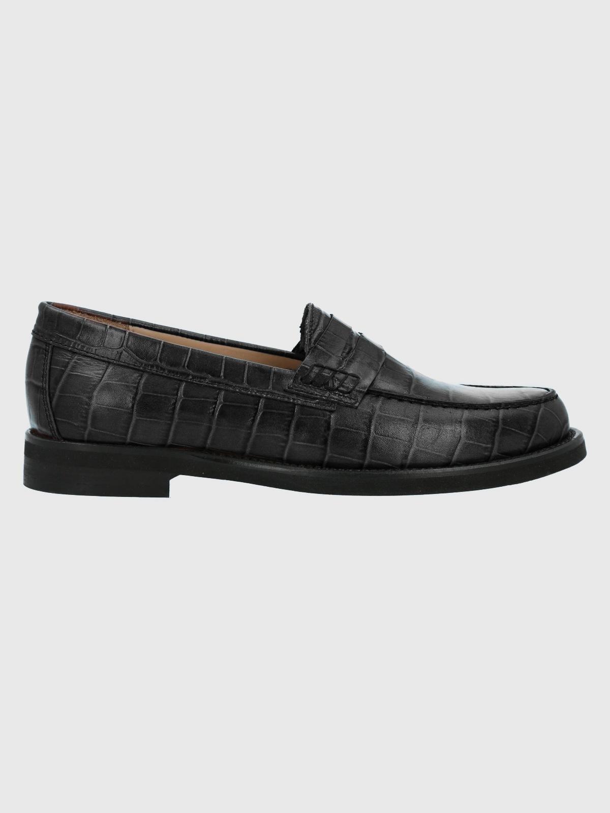 Mocasín Cuero Mujer Uma Negro-1