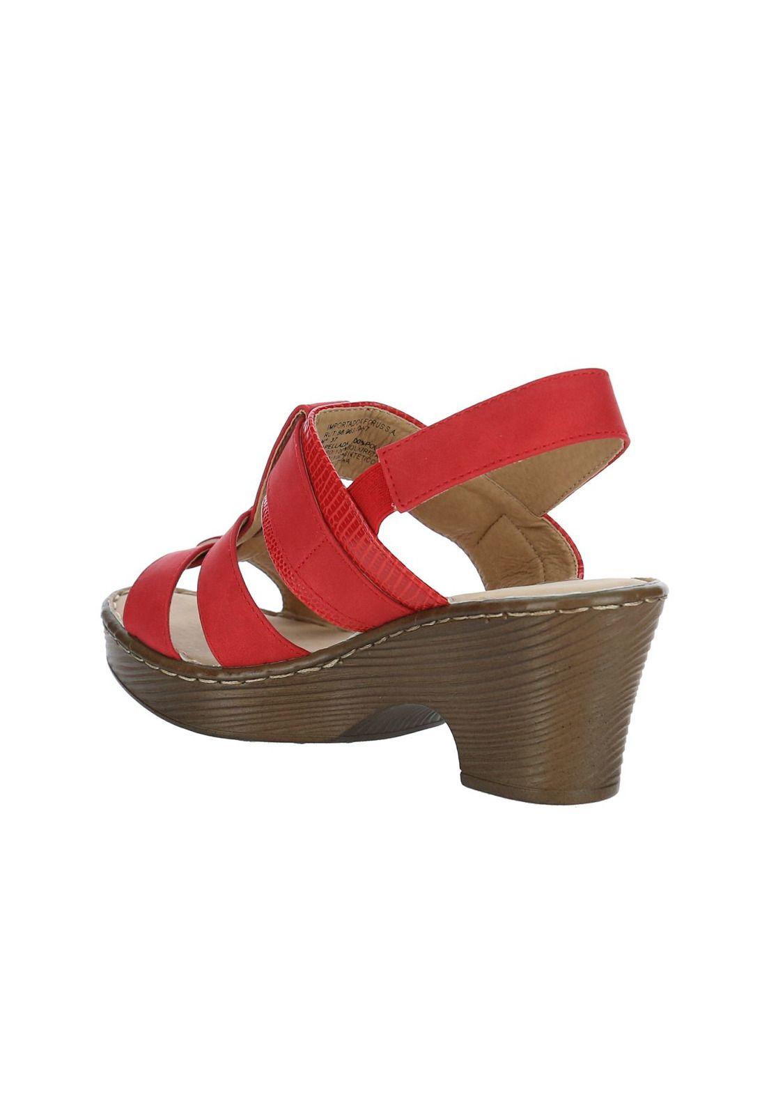 Sandalia Mujer Iago Rojo-5