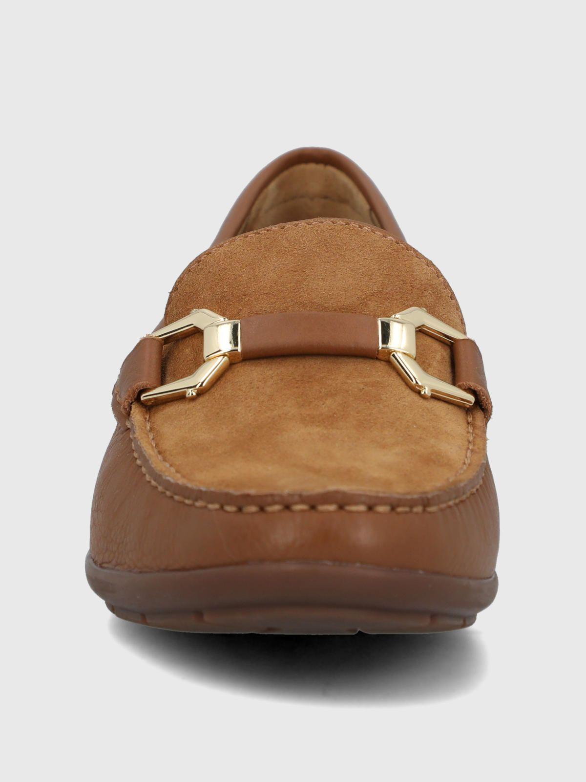 Mocasin Cuero Mujer Natalia Café-3