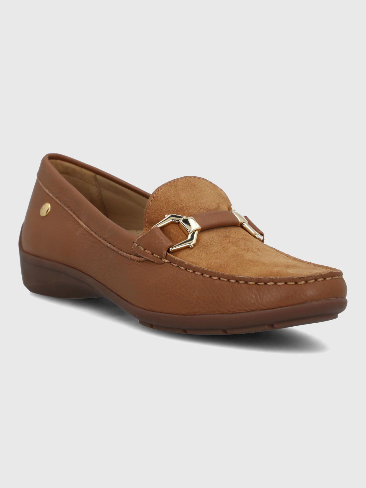 Mocasin Cuero Mujer Natalia Café-0