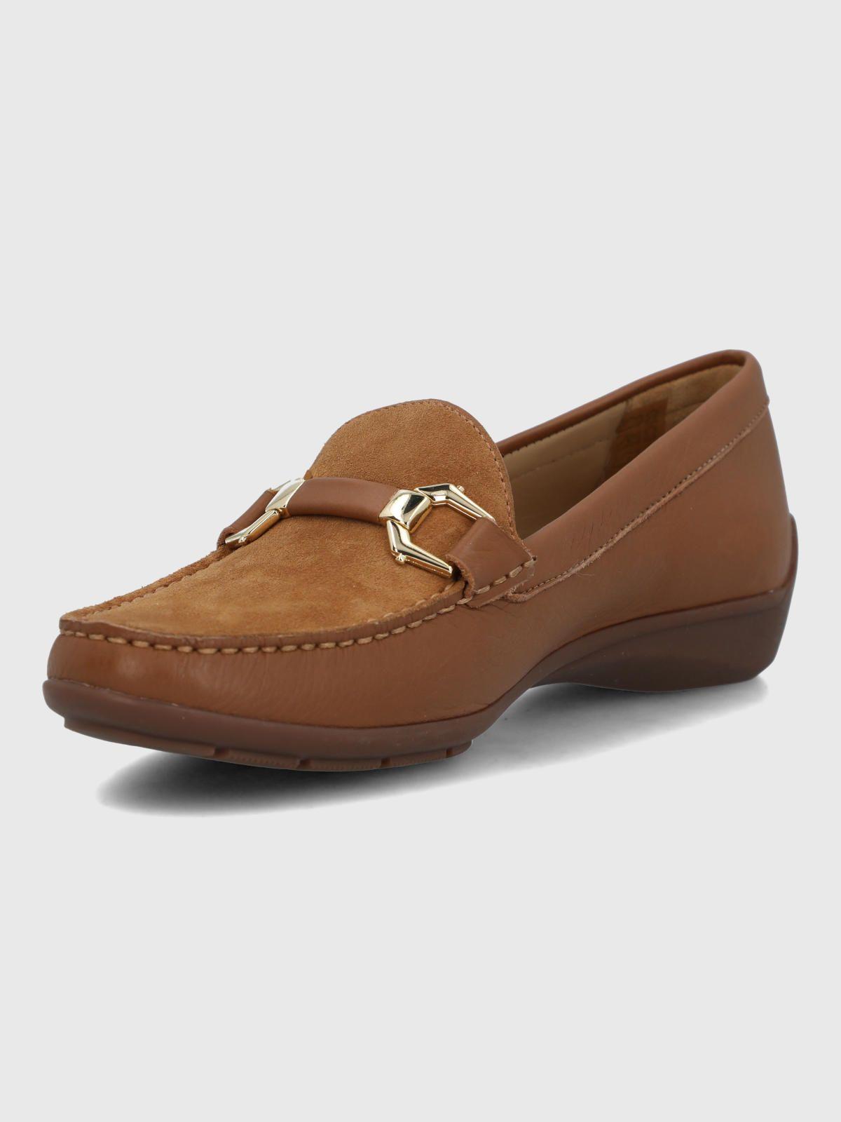 Mocasin Cuero Mujer Natalia Café-5
