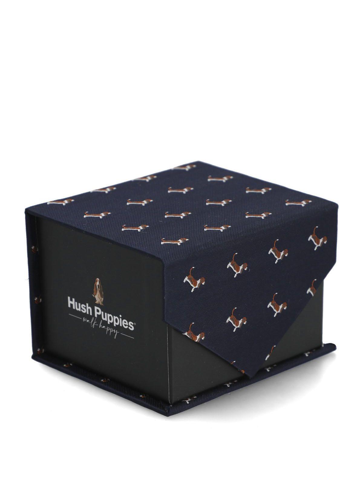 Corbata Seda Hombre Hp Tie Basset Azul Marino-2