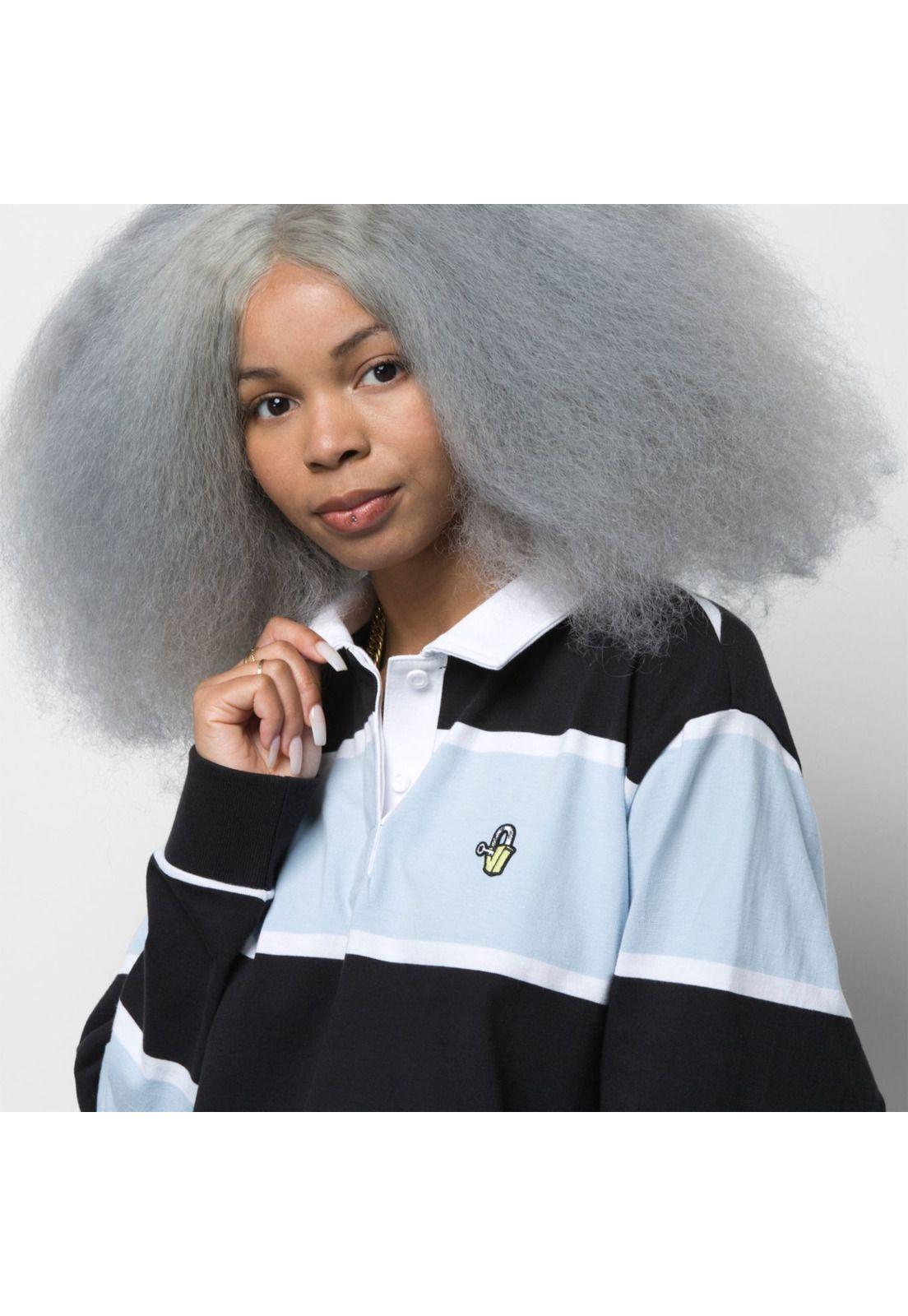 Camisa M/L Mujer Skate Classics Polo Black-3