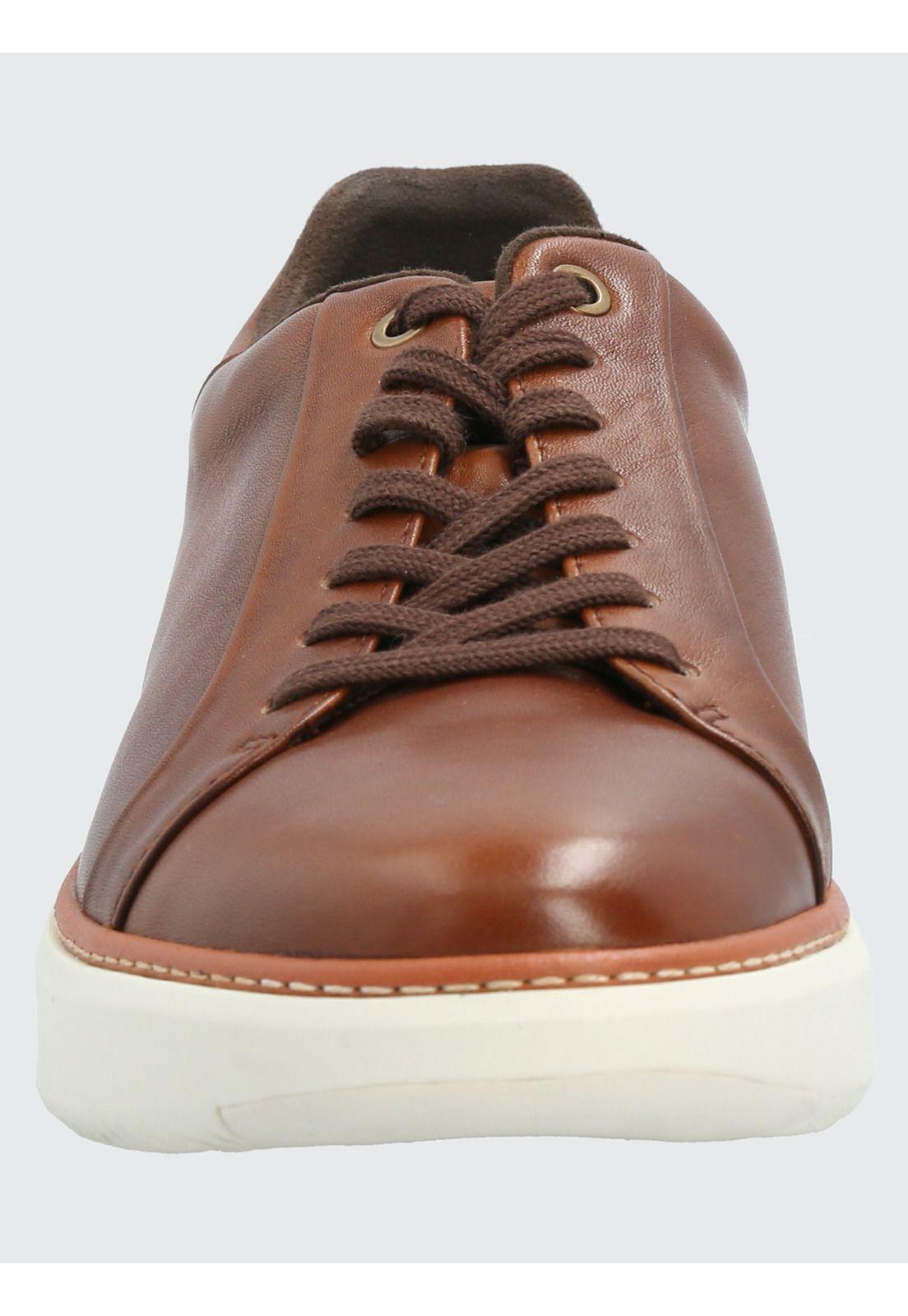 Zapatilla Cuero Hombre Force G Café Claro-3