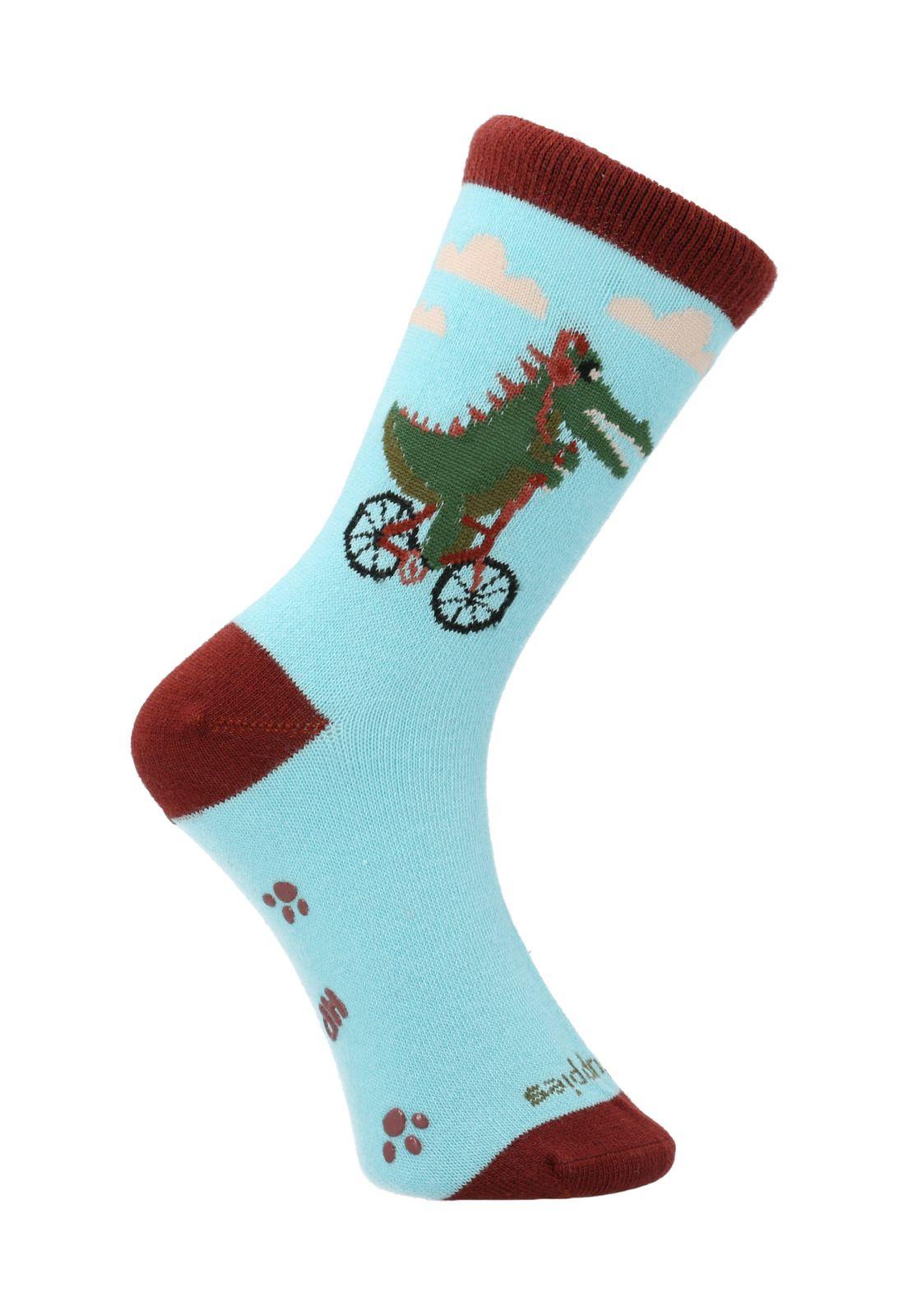 Calcetín Algodón Niño C Dinosaur Azul-0