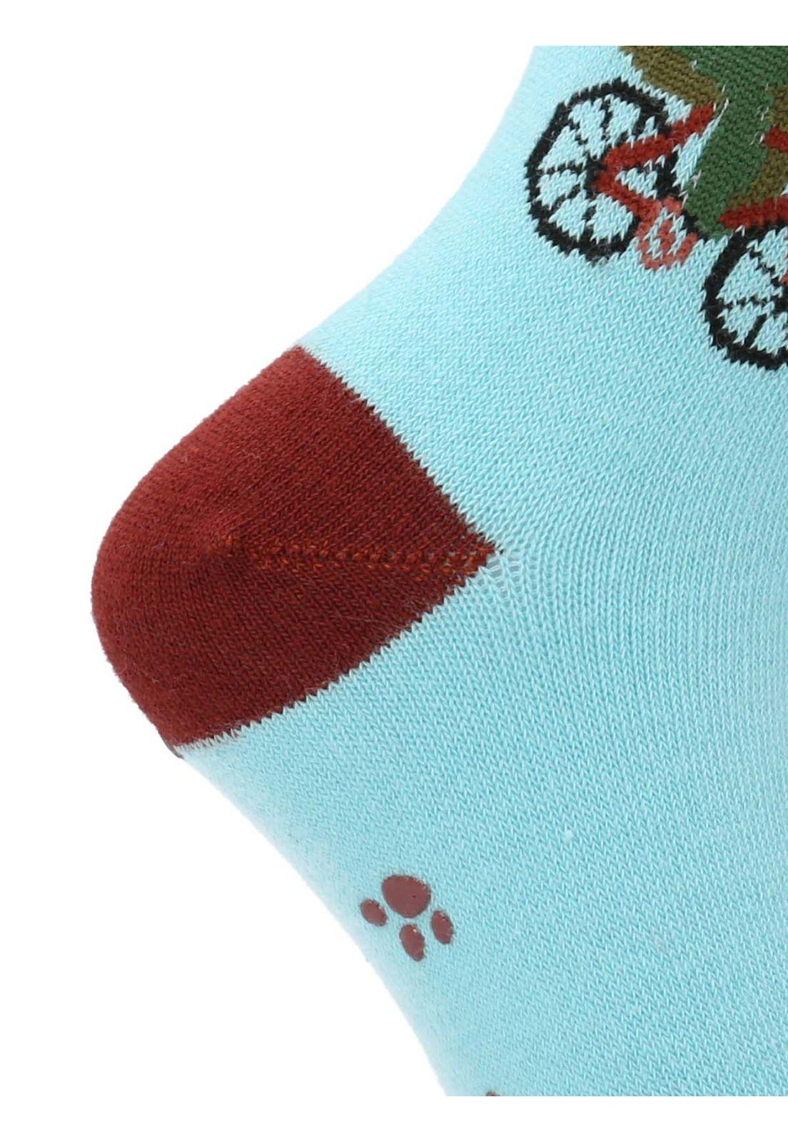 Calcetín Algodón Niño C Dinosaur Azul-1