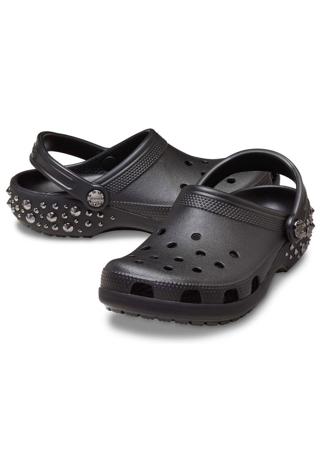 Zueco Crocs Unisex Classic Clog Studded Negro-3