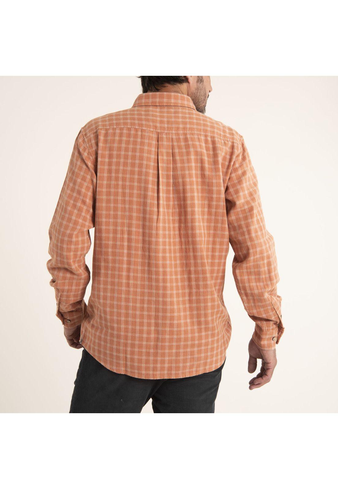 Camisa Hombre Algodón Org Bradford Terracota-3