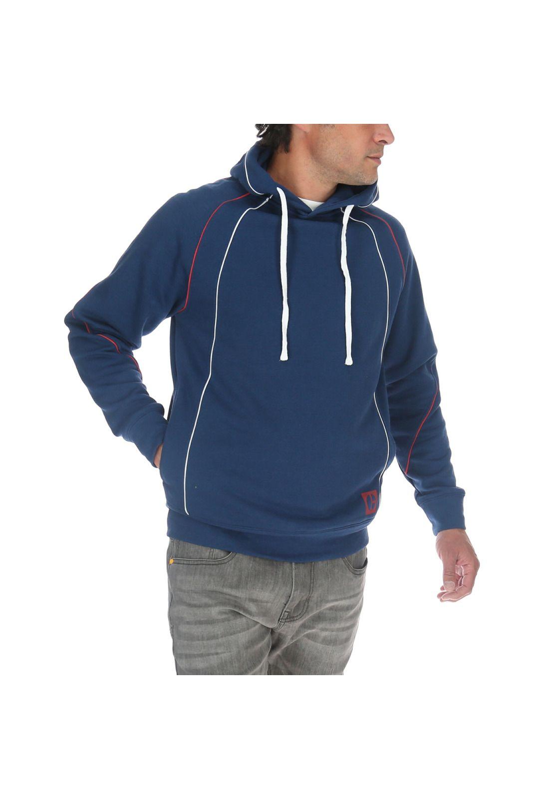 Polerón Hombre Code Pullover Hooded Azul-3