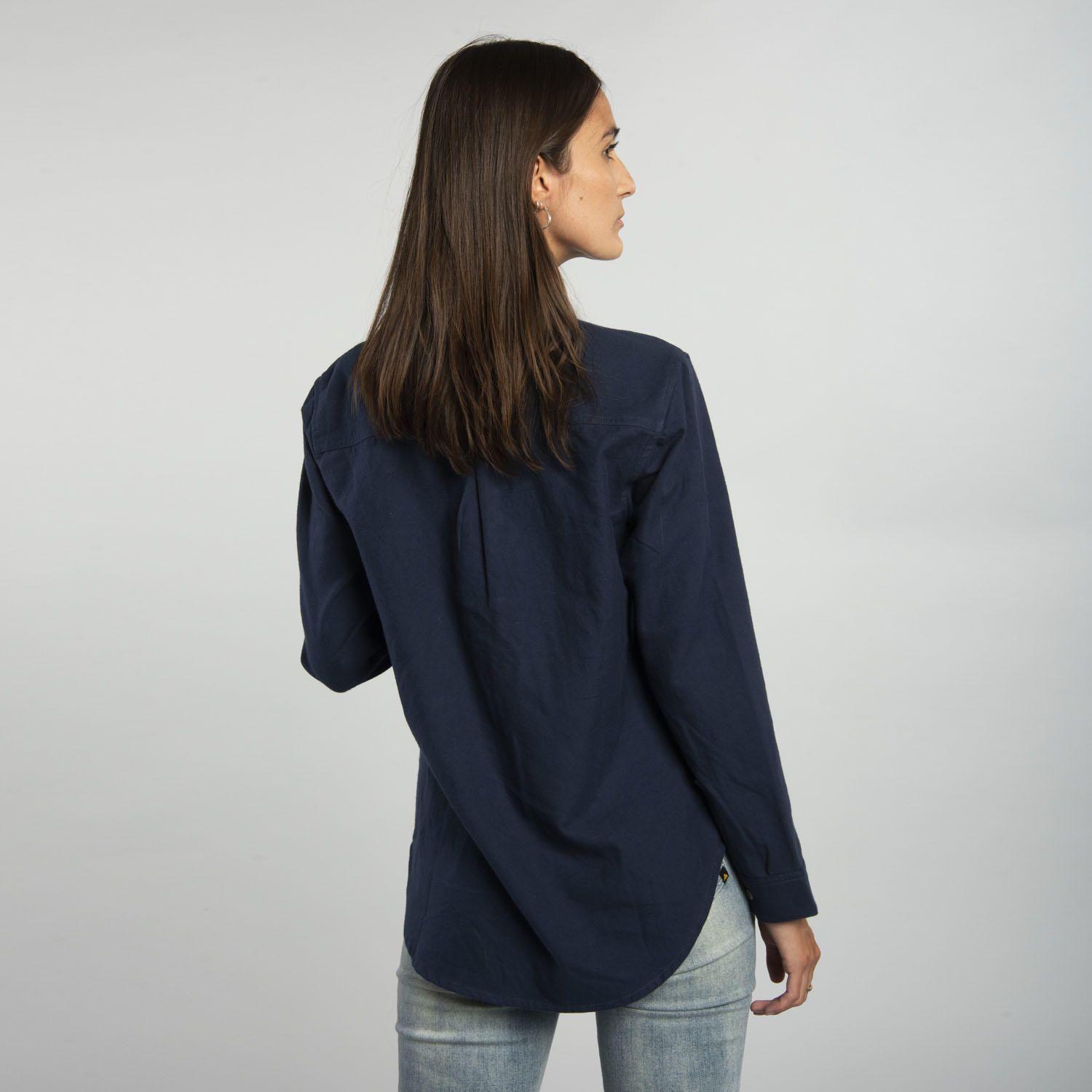 Blusa Mujer W Fdtn Boyfriend Ls Azul Marino-3