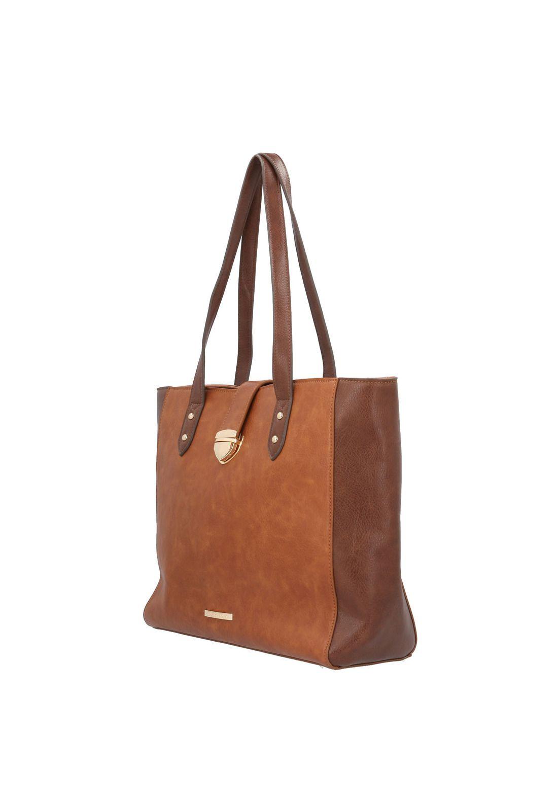 Cartera Mujer Davis Tote Café-1