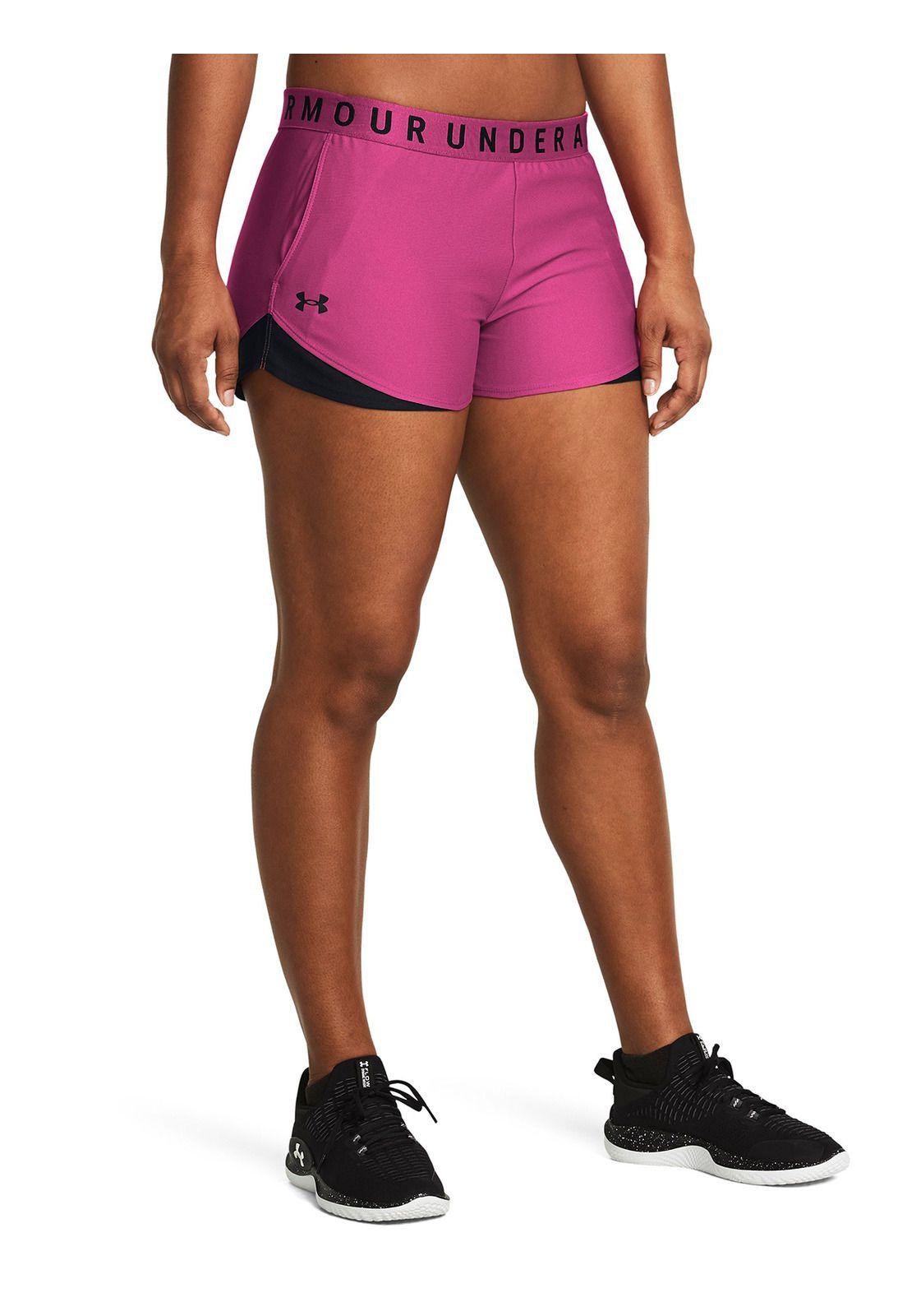 Shorts UA Play Up 3.0 para mujer Rosado-0
