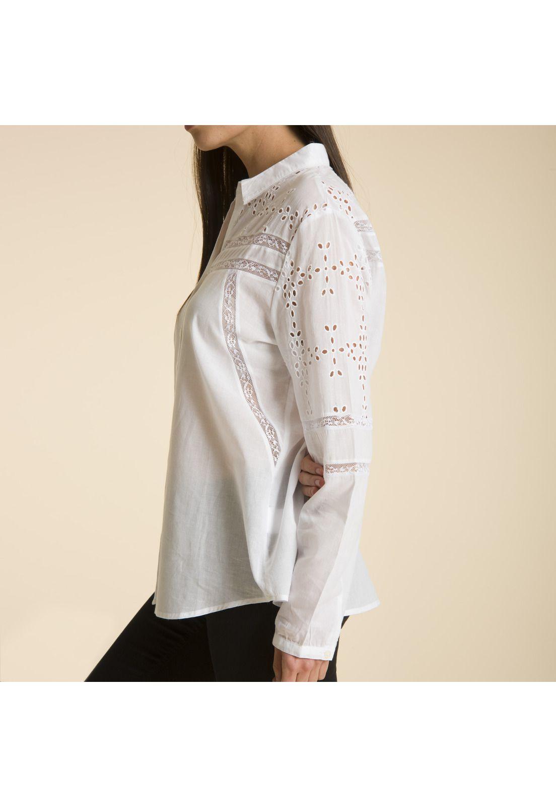 Blusa De Encaje Blanco-3