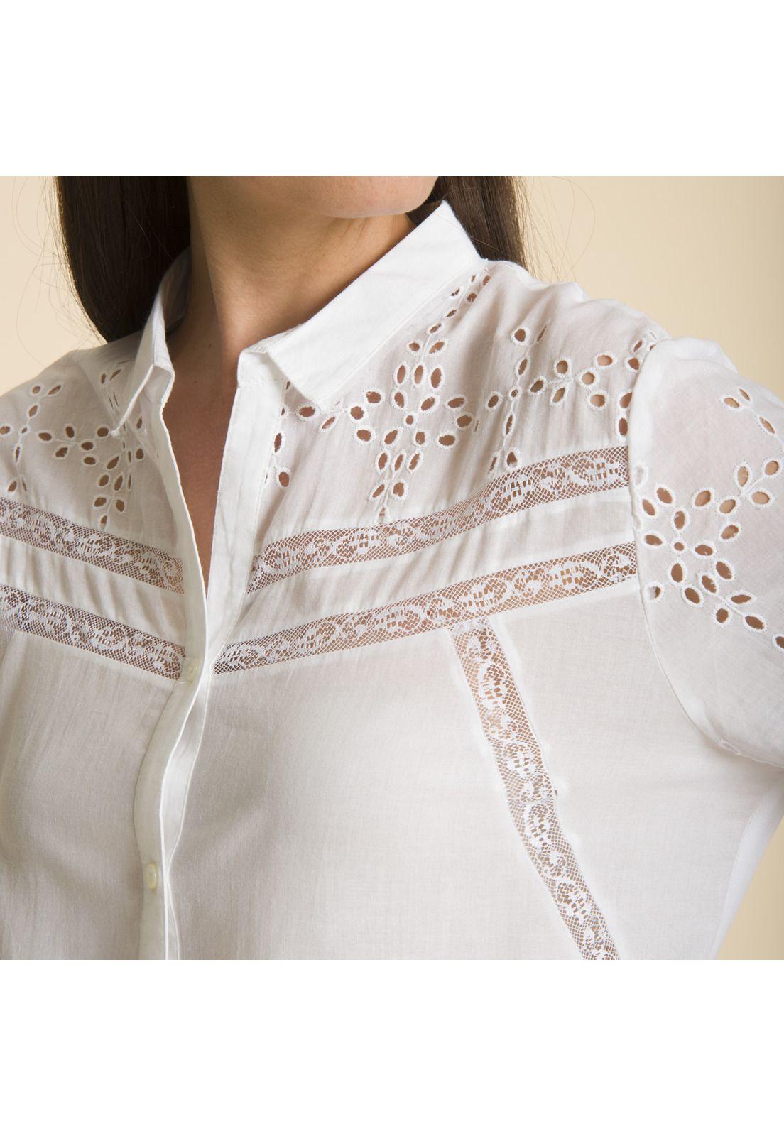 Blusa De Encaje Blanco-4