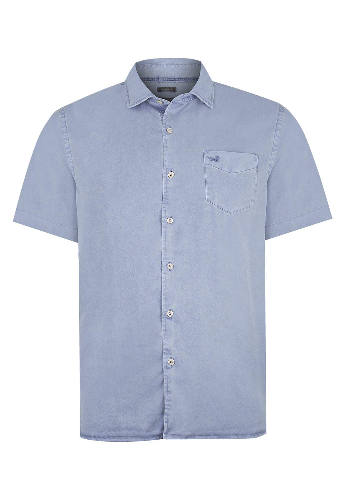 camisa Tencel Azul Aveiro Hombre -0