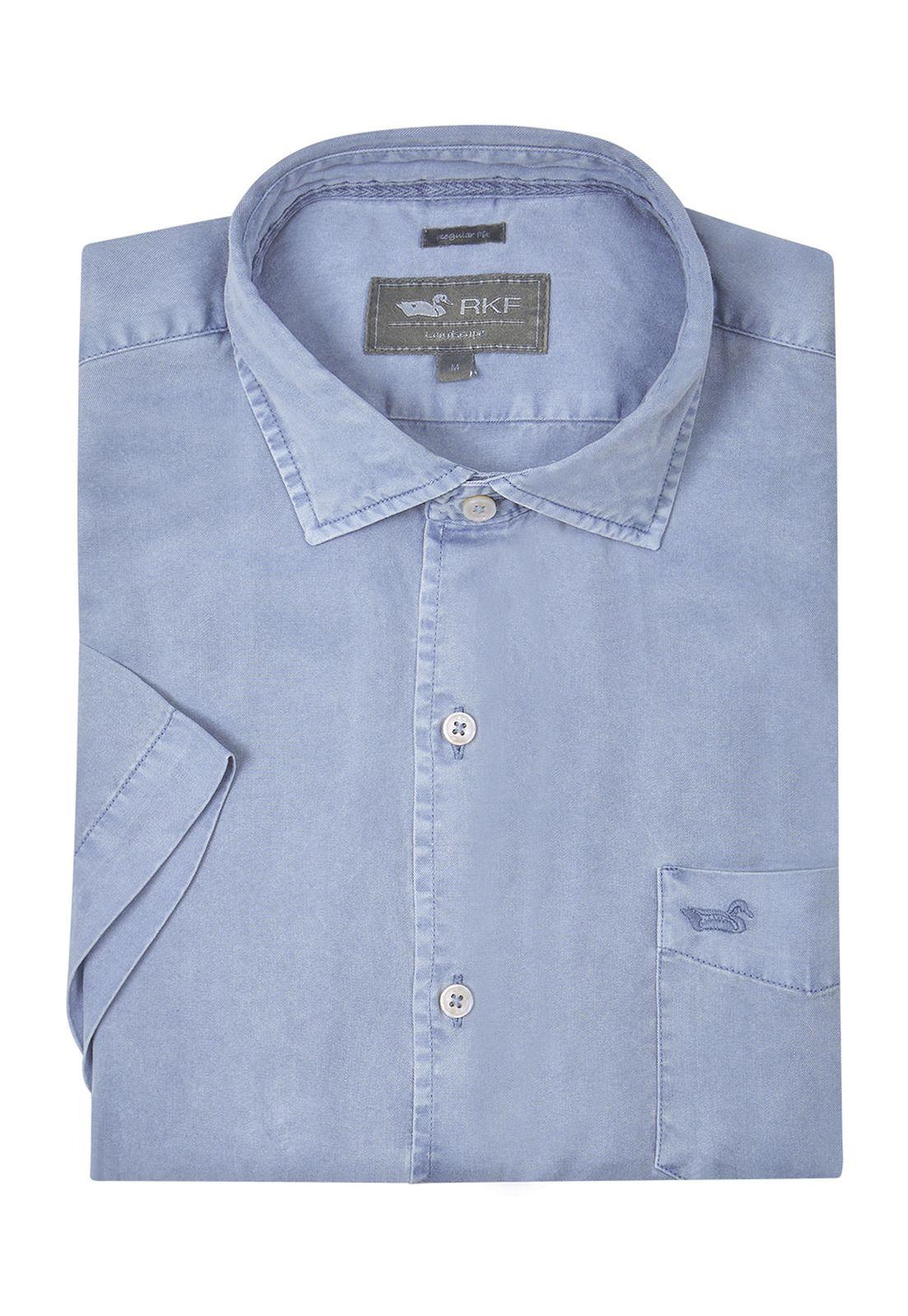 camisa Tencel Azul Aveiro Hombre -4