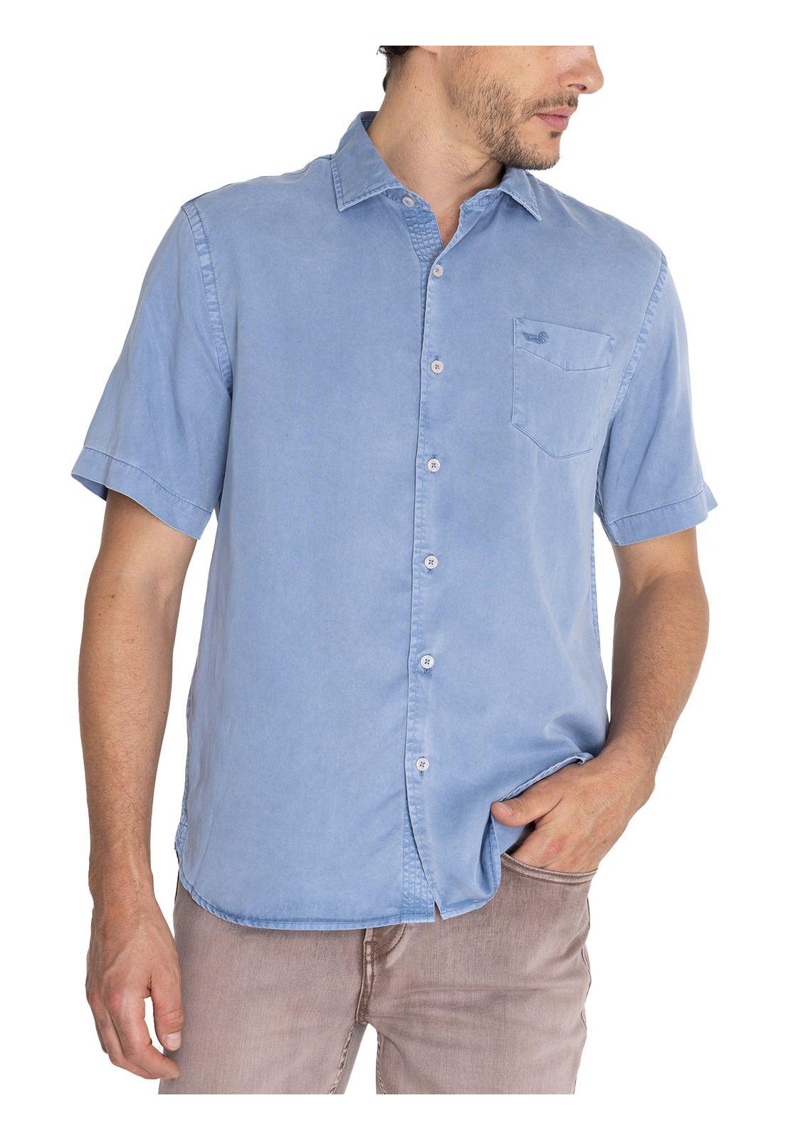 camisa Tencel Azul Aveiro Hombre -5