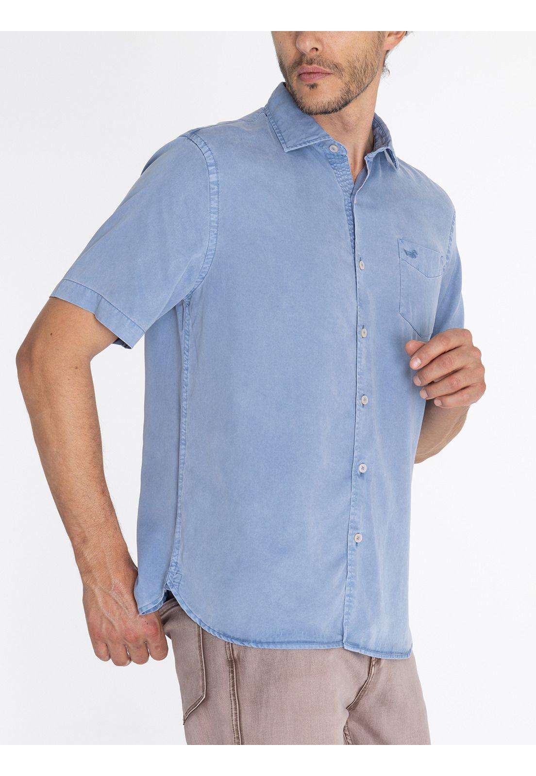 camisa Tencel Azul Aveiro Hombre -6