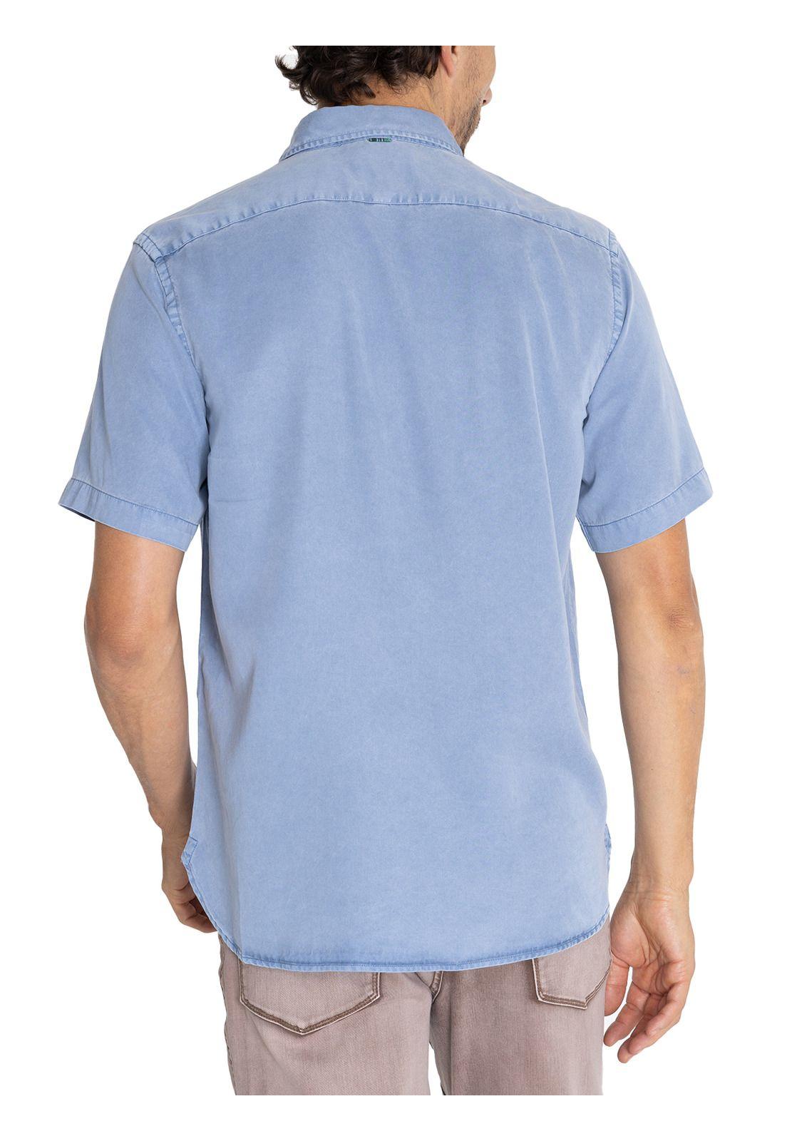 camisa Tencel Azul Aveiro Hombre -7