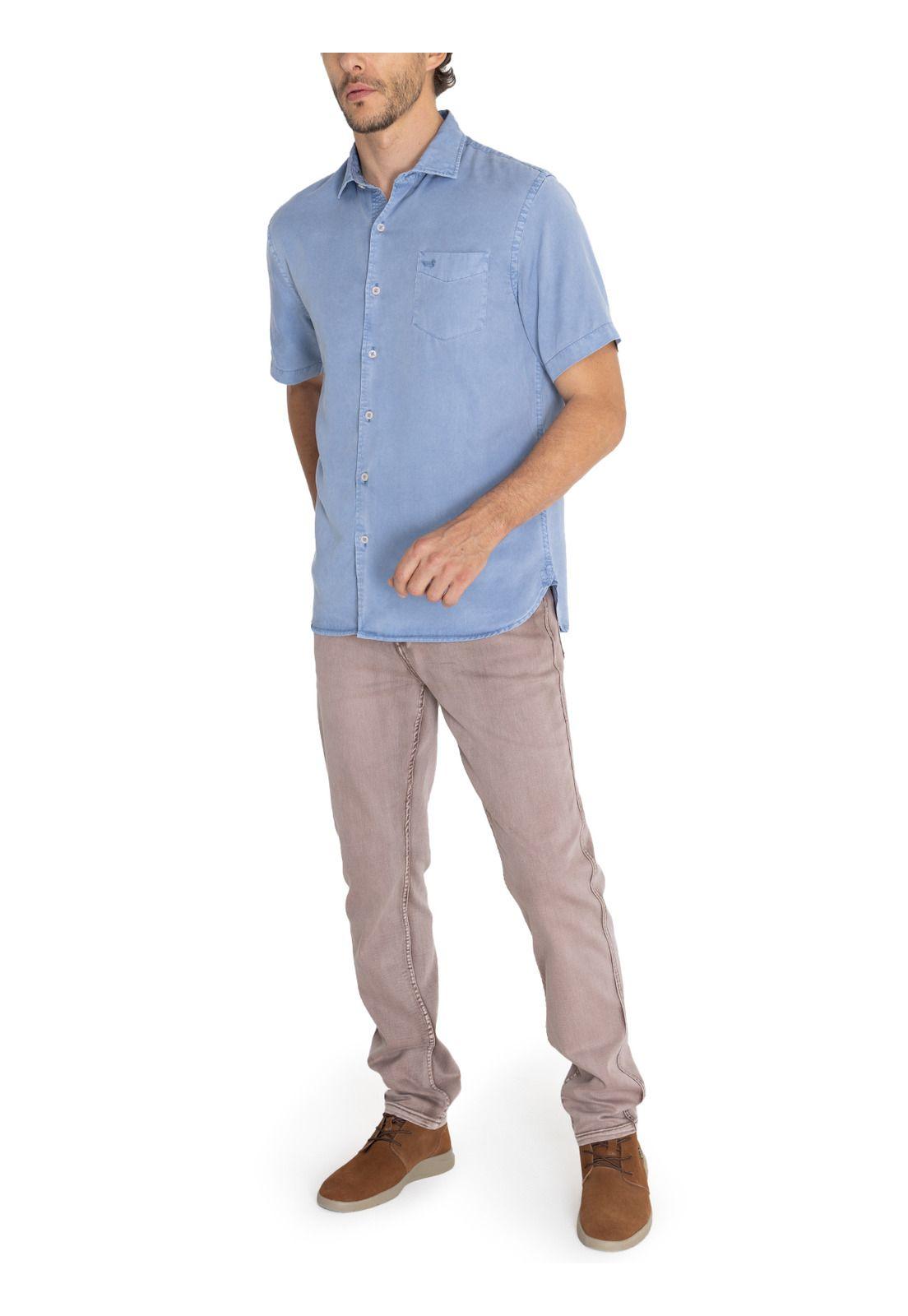 camisa Tencel Azul Aveiro Hombre -9