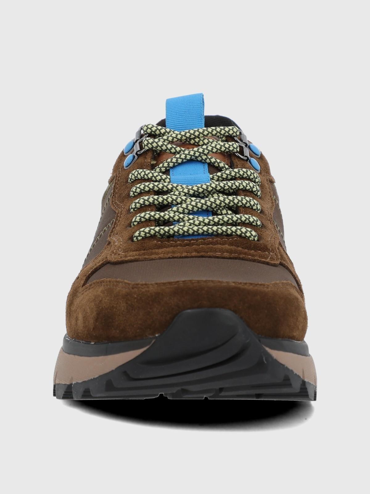 Zapatilla Cuero Hombre Lux Café-3