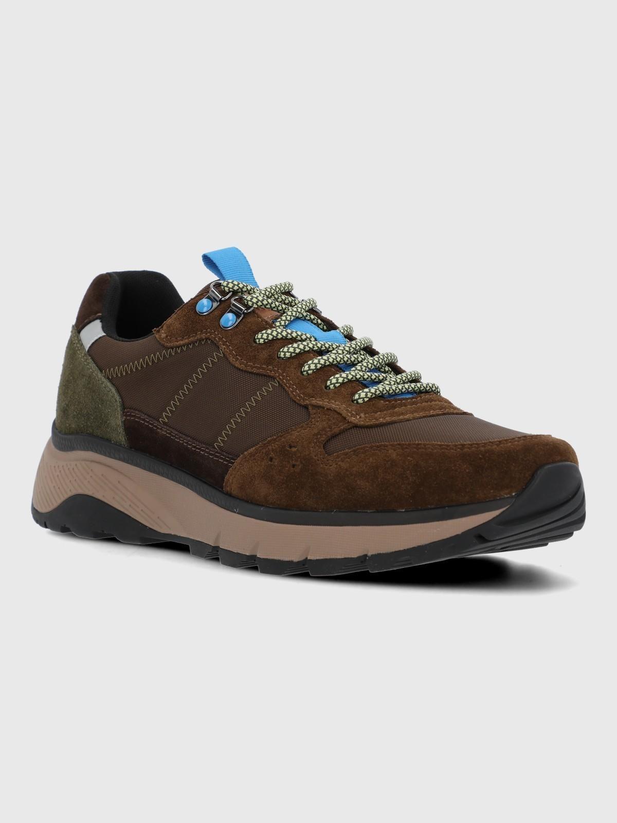 Zapatilla Cuero Hombre Lux Café-0