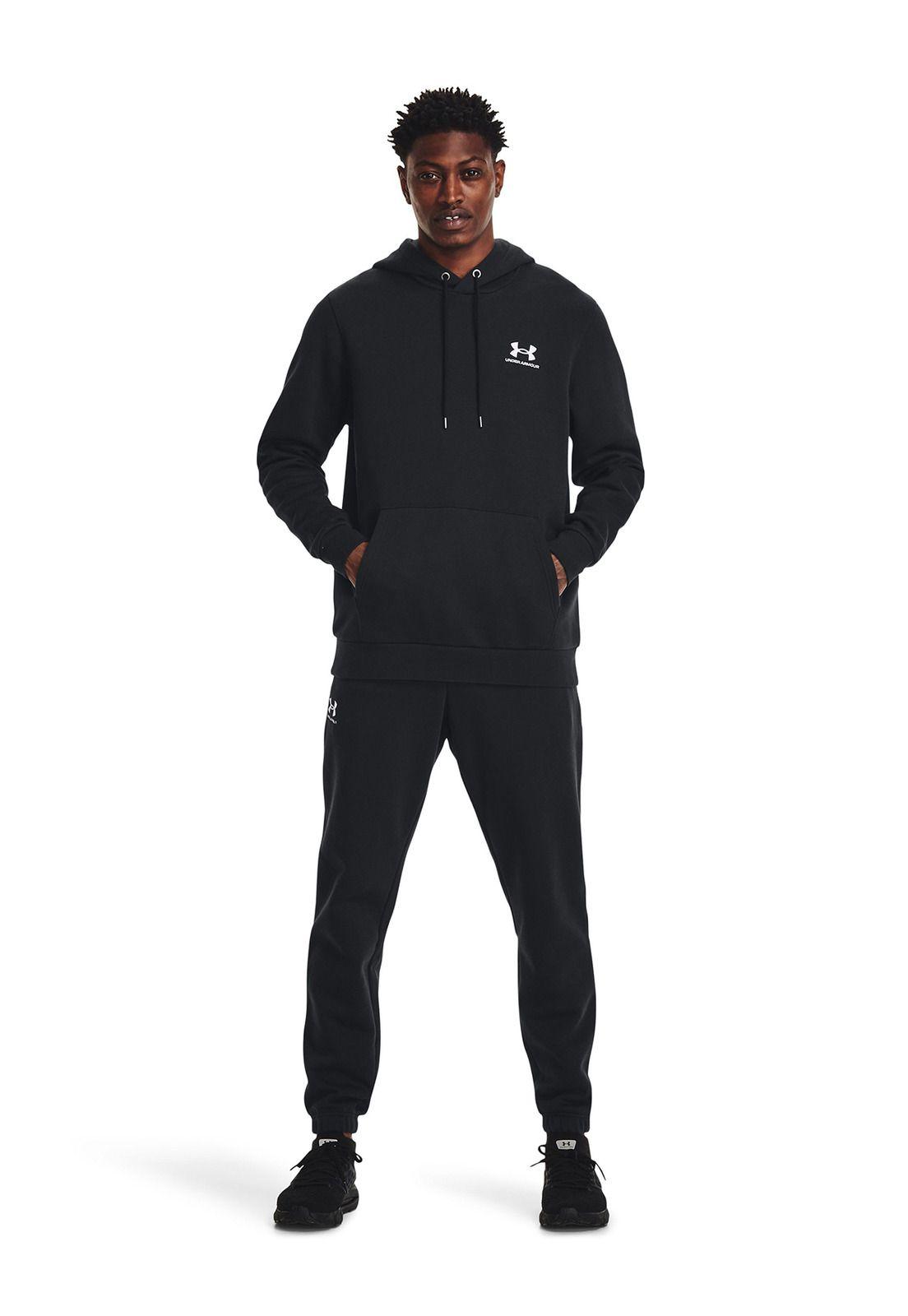 Polerón UA Essential Negro para hombre-5