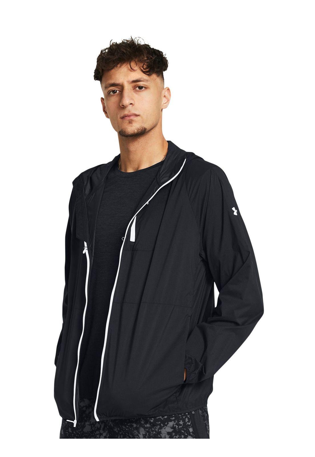 Chaqueta UA Launch para hombre Negro-3