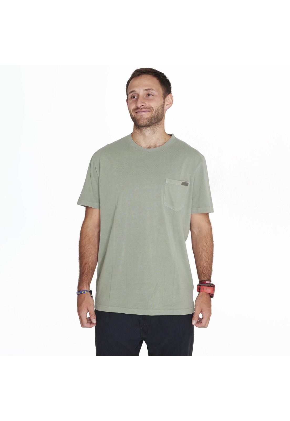 Polera M/C T-Shirt Short Sleeve Verde Hombre-0