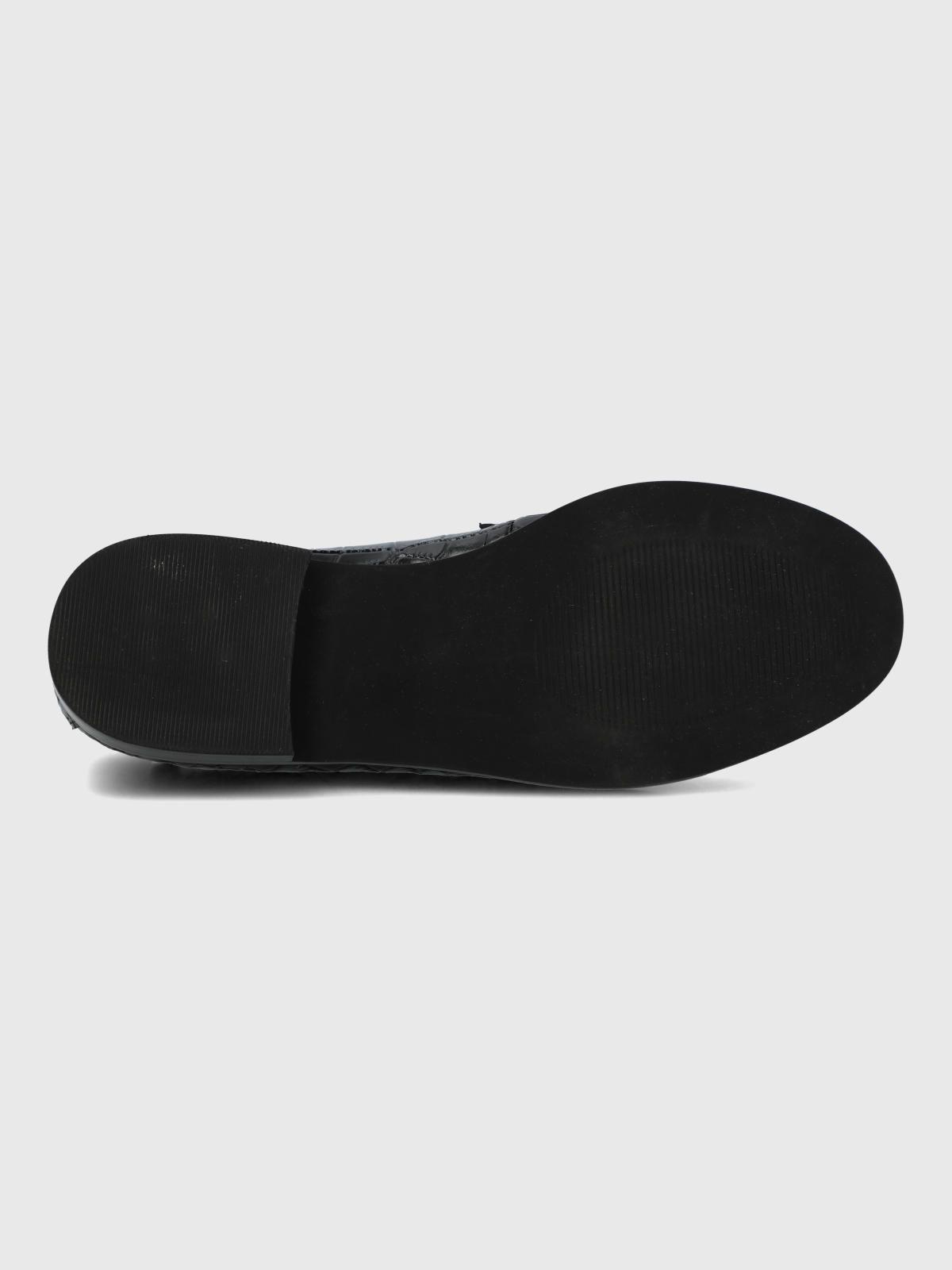 Mocasin Cuero Mujer Crota Negro-7