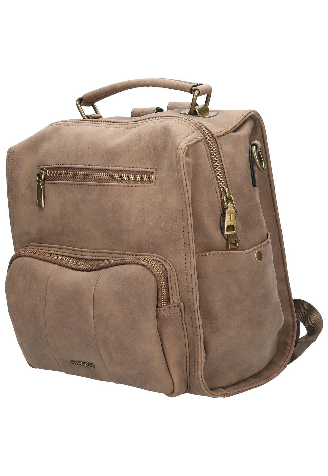 Mochila Convertible Mujer Flora Backbag Café-1